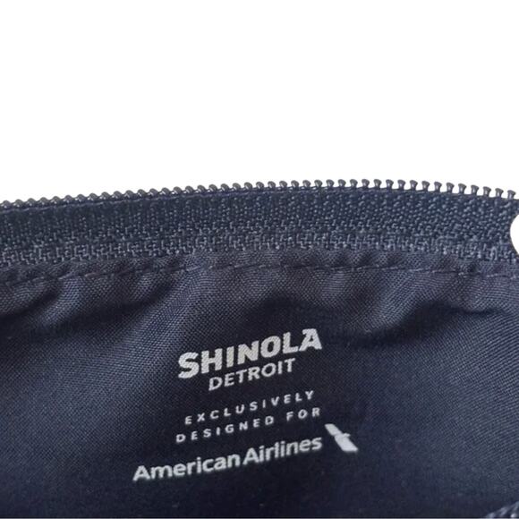 Shinola x Flagship Navy Blue Leather Cosmetic Bag - Picture 4 of 5